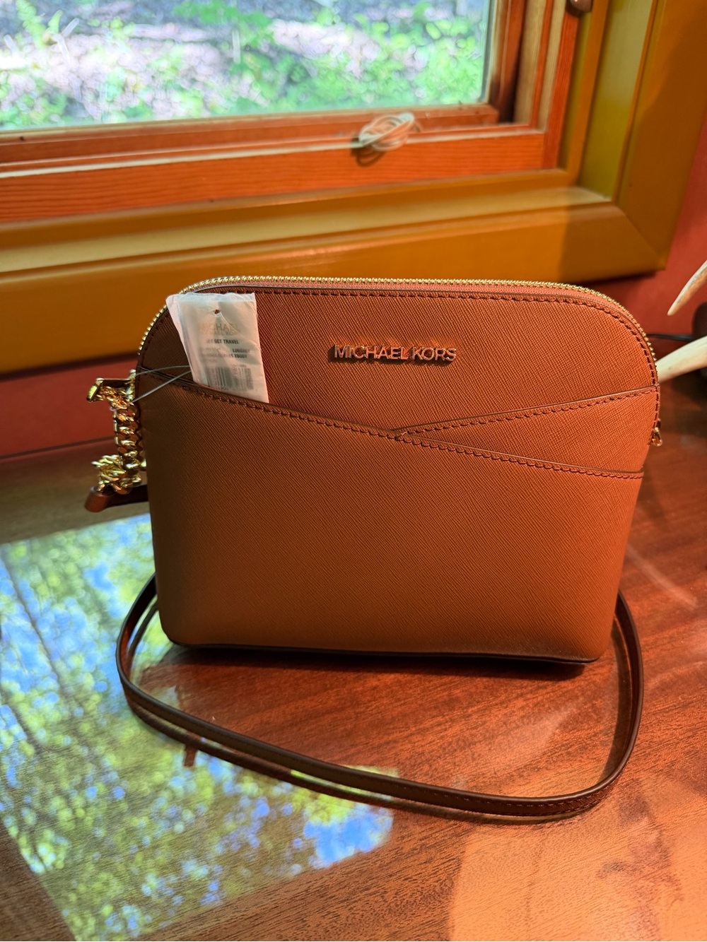 Michael Kors Tan Crossbody with Gold Hardware